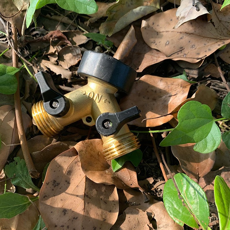 FIBOUND Brass distributor, Y connector valve, 2-way distributor, shut-off valves