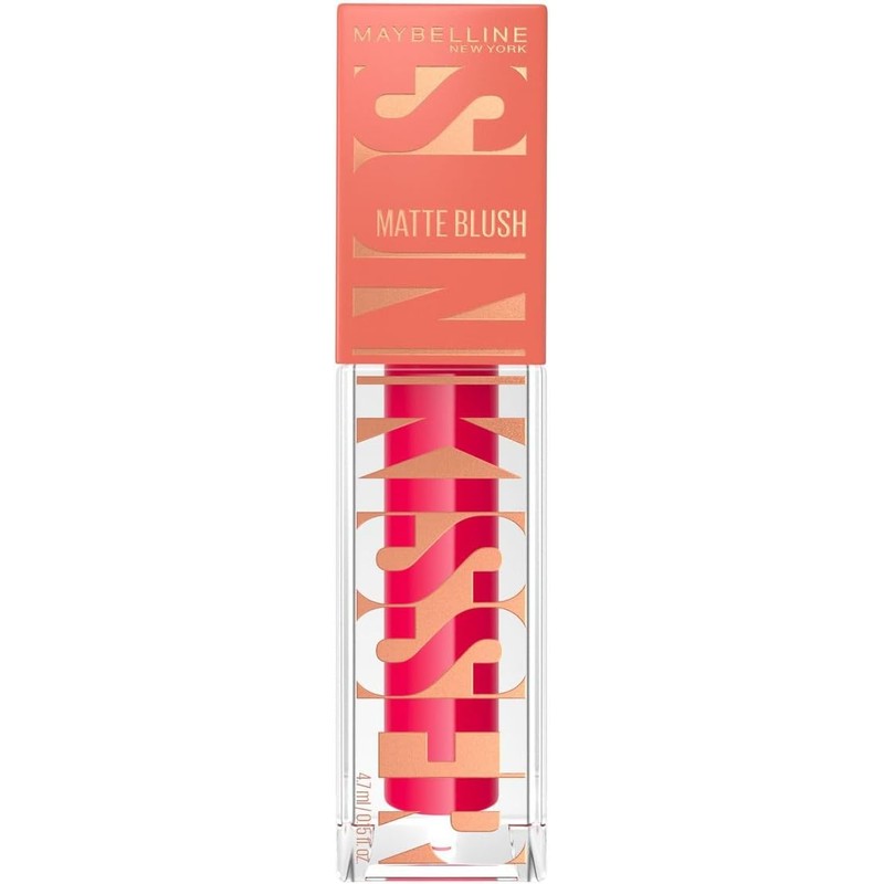 Maybelline SunKisser Rubor Líquido Mate Spicy Red, Efecto Sunglow Rojo