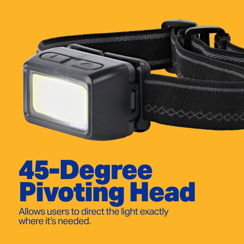 LUXPRO LP323-2PK Multicolor Broadbeam LED Headlamps - Battery-Powered, Lightweight Headlamp