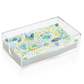 Acrylic Napkin Holder Bathroom, 8.66×5.11×2.36in Guest Towel Holder Tray for Bathroom, Clear Disposable Hand Towels Tray for Kitchen, Parties, Weddings, Hotel, Restaurant Etc