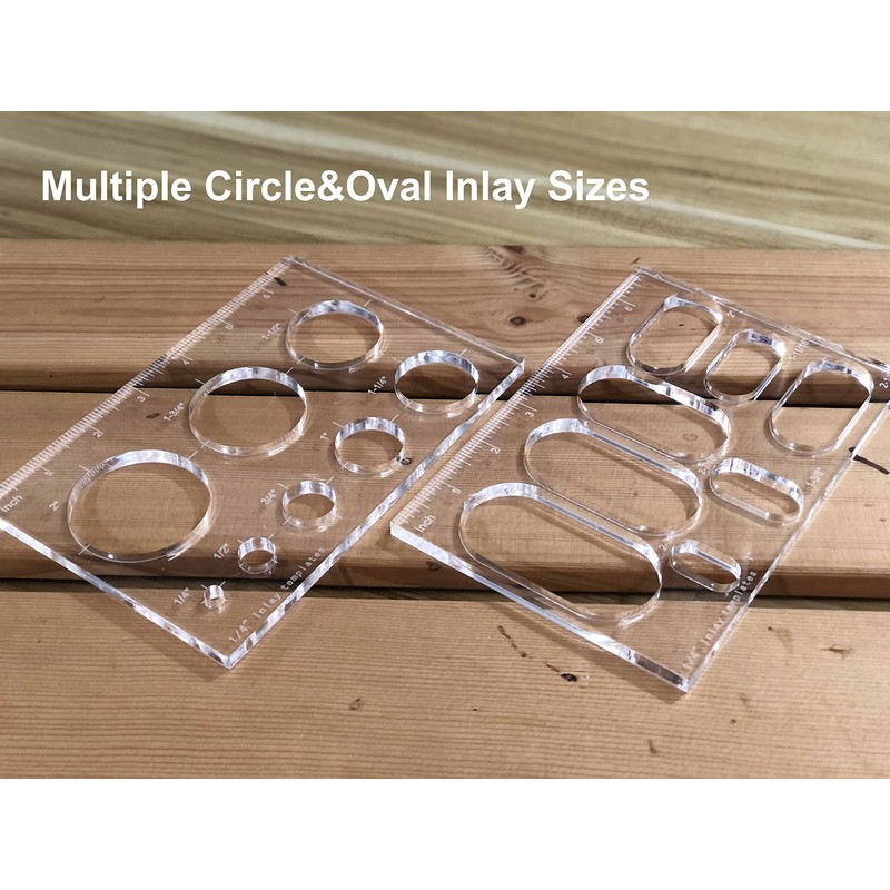 Pack of 2 Router Templates for Woodworking, Router Jig Templates,