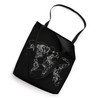 World Map Line Tote Bag