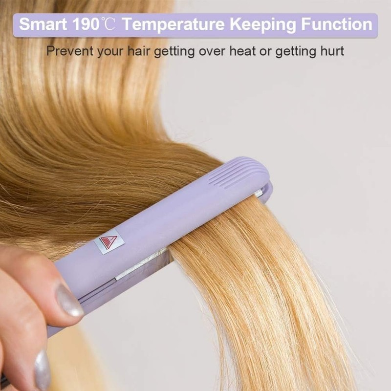 Mini Ceramic Curling Iron for Short and Fine Hair, 2-in-1