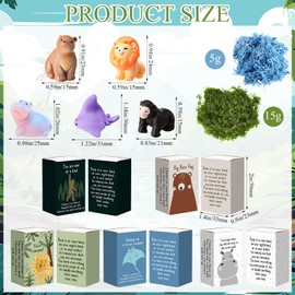 Cinnvoice 70 Set Employee Appreciation Gifts Bulk Coworkers Desk Pets Small Thank You Gifts for Staff Teacher Inspirational Emotional Support Cute Resin Ornaments with Cheer up Card Box (Bear)