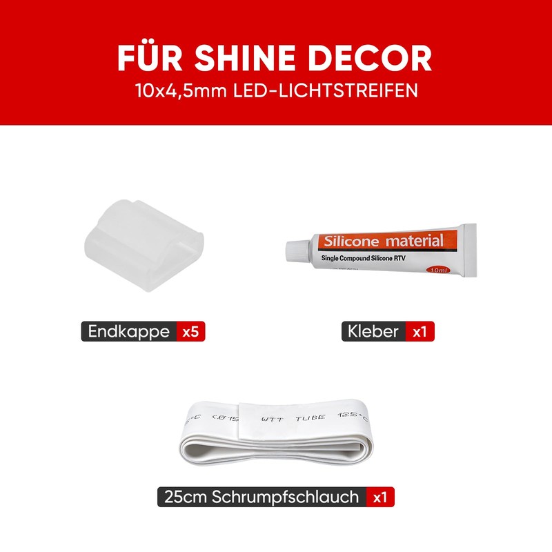 Shine Decor End Cap Pack of 5 for AC 220