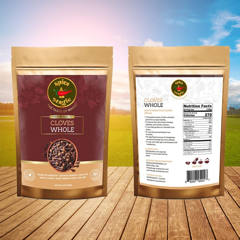 Spice Magic Cloves Whole (Laung) ~ 100% Pure, Aromatic &