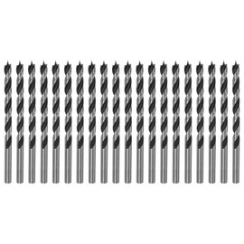 QUARKZMAN Pack of 20 Wood Drill Bits 4.5 mm (11/64 Inch) Diameter Straight Round Shank Drill Bit Metric Brad Point 2.2 Inch Drilling Depth Spiral Twist Drill Bit for Carpenters Woodworking Plastic