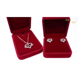 Sash & Soph Infinity Heart Necklace for Women 925 Sterling Silver with Cubic Zirconia Stones