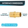 (10-Pack) Seelink PEX-A Expansion Fittings, PEX-A 1/2" x 3/4" Female