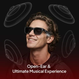 OhO sunshine - Gafas de sol con sonido, control de voz y auriculares abiertos, escucha música y llamadas con subir y bajar el volumen, gafas inteligentes Bluetooth 5.0 y función impermeable IP44 para deportes al aire libre