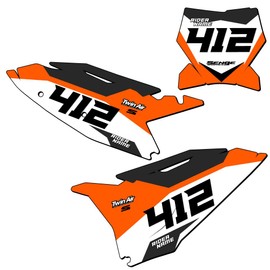 2025 SX SG63 Custom MX Number Plates Senge Graphics Kit Compatible with KTM