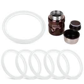 Replacement Gaskets Compatible with Thermos Stainless King Food Jar 16 and 24 Ounce, Silicone Seals Ring Ensures Containers a Leak-Proof Seal, O-Rings with No Phthalate/Latex/BPA - 6 Pack