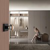 dairazan Champagne-Gold Glass Door Knobs - 2 Pack Non-Turning Single