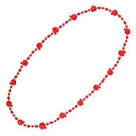 FlashingBlinkyLights Set of 12 Red Football Helmet Bead Necklaces in Team Colors (NON-LIGHT UP)