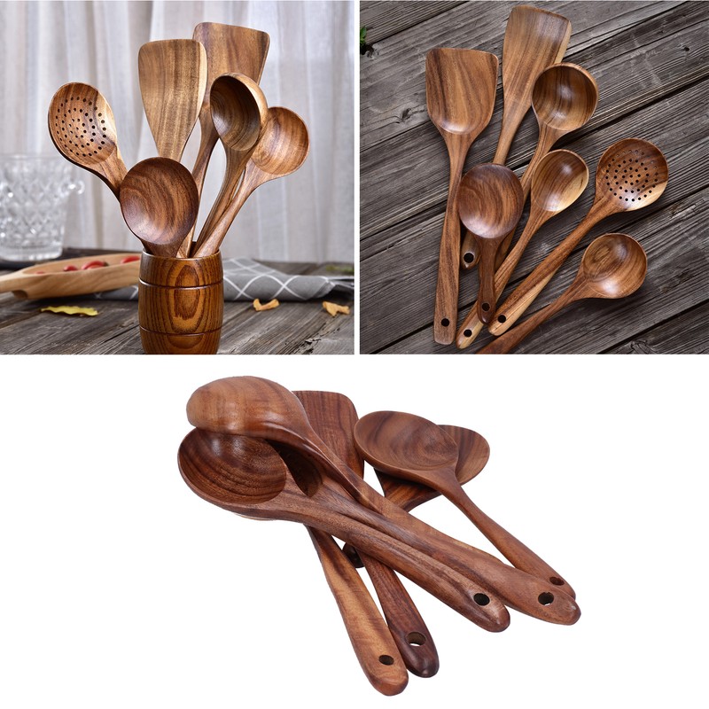 Cooking Spoon Spatula Set Long Handle Kitchen Utensils Cooking Tool