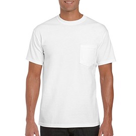 Gildan 6.1 oz. Ultra Cotton Pocket T-Shirt, White, 3X-Large