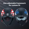 Myamis Half Helmet Motorcycle Men Women Dot Approved Size Adjustable