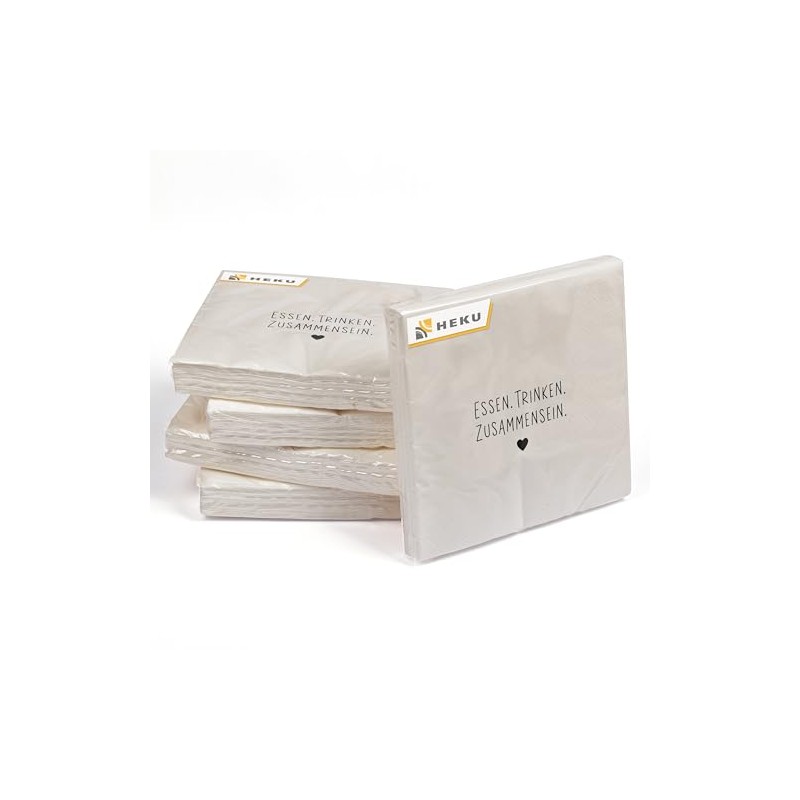 HEKU 100 napkins, 3-ply, 33 x 33 cm, food drinking