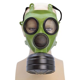 Bristol Novelty BA1313 Gas Mask Costume | Unisex | Green | ‎One Size - ‎34 cm x 19 cm x 15 cm Realistic Fancy Dress, Adult
