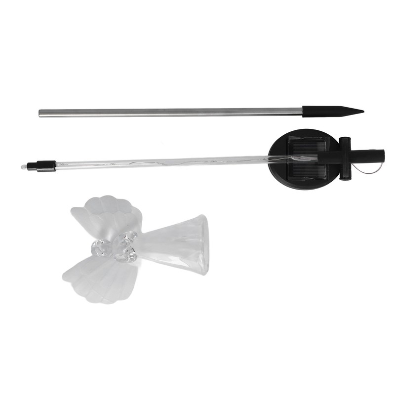 Solar Angel Lamp Colorful Lighting PP Stainless Steel Solar Powered