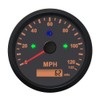 Waterproof 85mm Speedometer Gauge 0-125MPH Marine MPH GPS Speedometer Adjustable