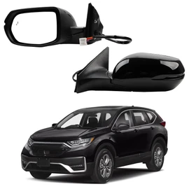 Dasbecan Left Driver Side Mirror Compatible with Honda CRV 2017-2022 Manual Folding, Power Glass, Heated, with Turn Signal Light, with Blind Spot Detection BSD Replaces 76251T1WA01ZF 9Pins