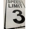 Speed Limit 3 mph Mini Metal Street Sign 6”x9” (NEW)