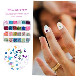 Minkissy Butterflies Nail Art Sequins for Manicure of Delicate Butterfly Shaped Nail Decors for Valentine Day and Special Occasions