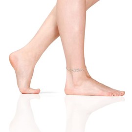 Infinity Anklet Ankle Bracelet Infinity Anklets for Women Sterling Silver Endless Love Symbol Adjustable Jewelry Gifts