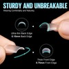 TOMICCA Short Coffin Nail Tips, Acrylic Half Cover Nail Tips