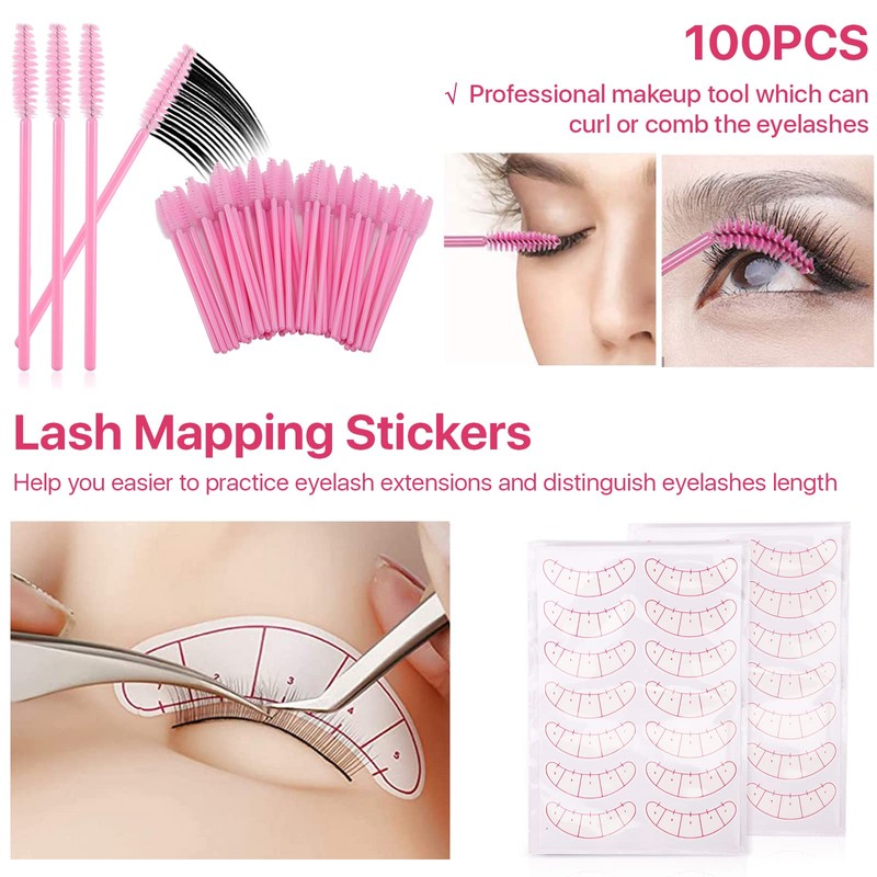 Pretty memory 152 PCS Eyelash Extension Kit with Lash Mannequin