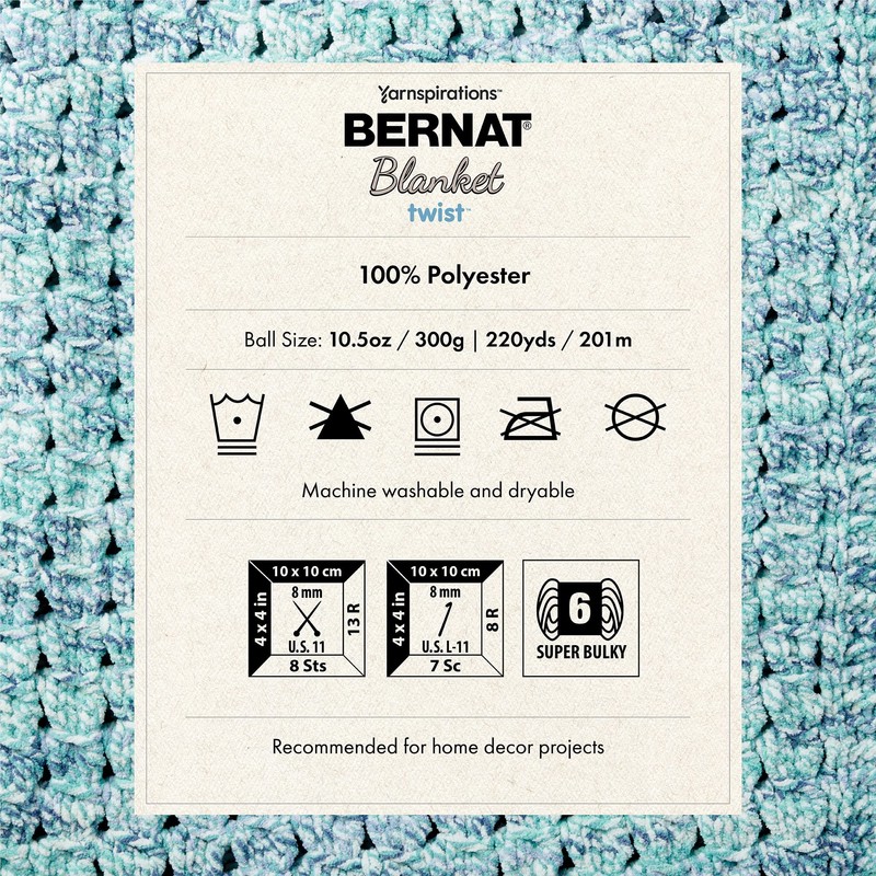 Bernat Blanket Twist Lilac Grove Yarn - 2 Pack of