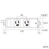 Sanwa Supply TAP-KS2-3 Construction Property Tap (2 openings, 9.8 ft