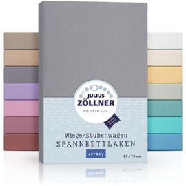 Julius Zöllner Jersey Fitted Sheet 90 x 40 cm Anthracite