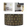 Metal Barrel Lampshade Hollow Exquisite Wrought Iron Lamp Shade with