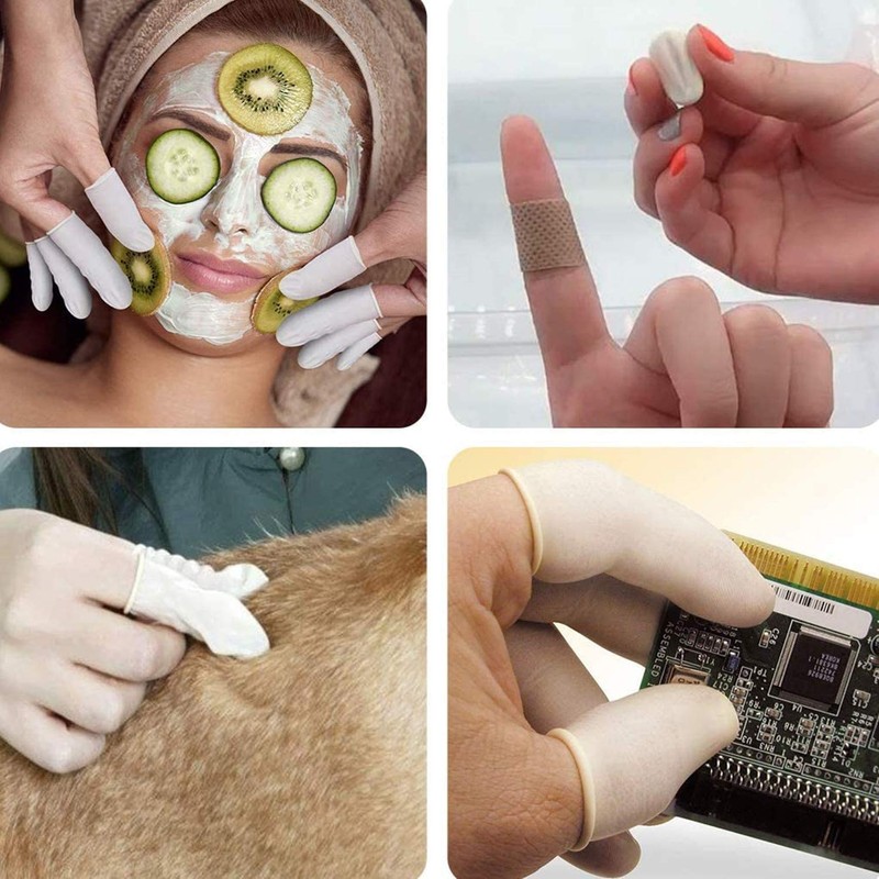 JADE KIT Latex Finger Cots, Antistatic Rubber Protect Latex Finger