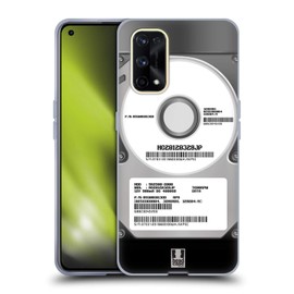 Head Case Designs Silber Hard Disk Drives Soft Gel Handyhülle Hülle kompatibel mit Realme X7 Pro 5G