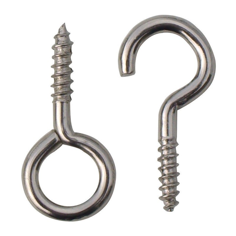 100 Of Curtain Net Wire Screw In Frame Hooks &