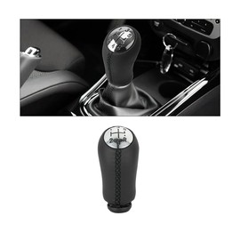 CGEAMDY Manual Gear Shift Knob Stick Head Shifter Lever Stick, Universal Shift Lever Shift Knob, Modification Manual Shifts Head Gears Leather Cover Shifter, Manual Transmission(Black)