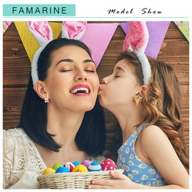 Easter Earrings for Women Rabbit Bunny Carrot Stud Earrings Colorful Crystal Earrings Cute Funny Earring Easter Gift