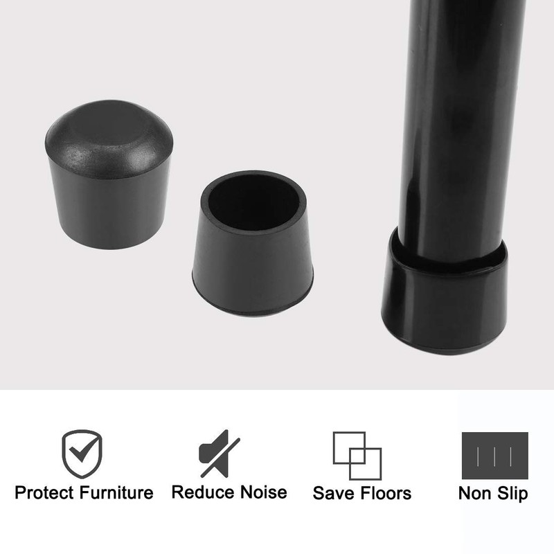 sourcing map Rubber Furniture Caps 28mm Inner Diameter Round Table