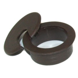 MyCableMart 1 1/2" Cut-Hole Size Brown Round Wire Management Grommet with Removable Lid