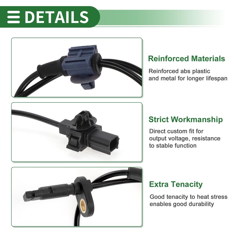 Motoforti ABS Wheel Speed Senor ABS Sensor Anti-lock Braking System