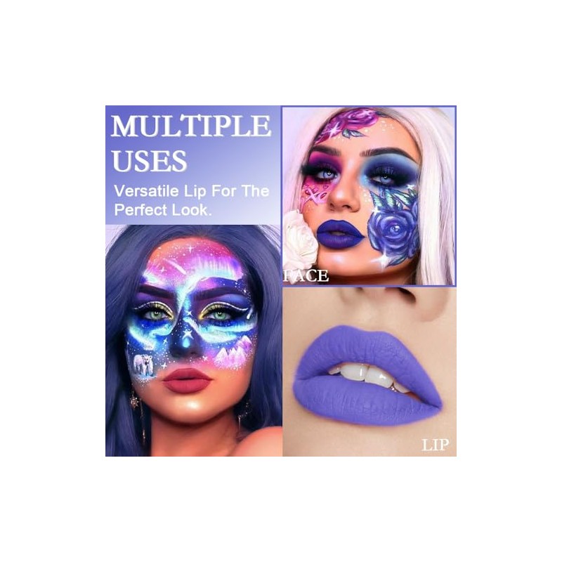 evpct- Juego de 5 pintalabios líquidos mate para mujer, color