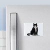 CafePress Black And White Tuxedo Cat Magnets Rectangle Magnet, 3"x2"