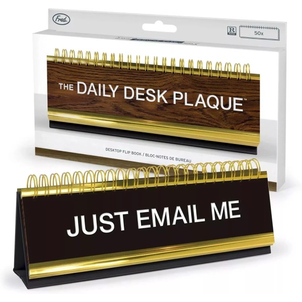 Branded Genuine Fred Daily Desk Plaque Desktop Flip Book, assorted