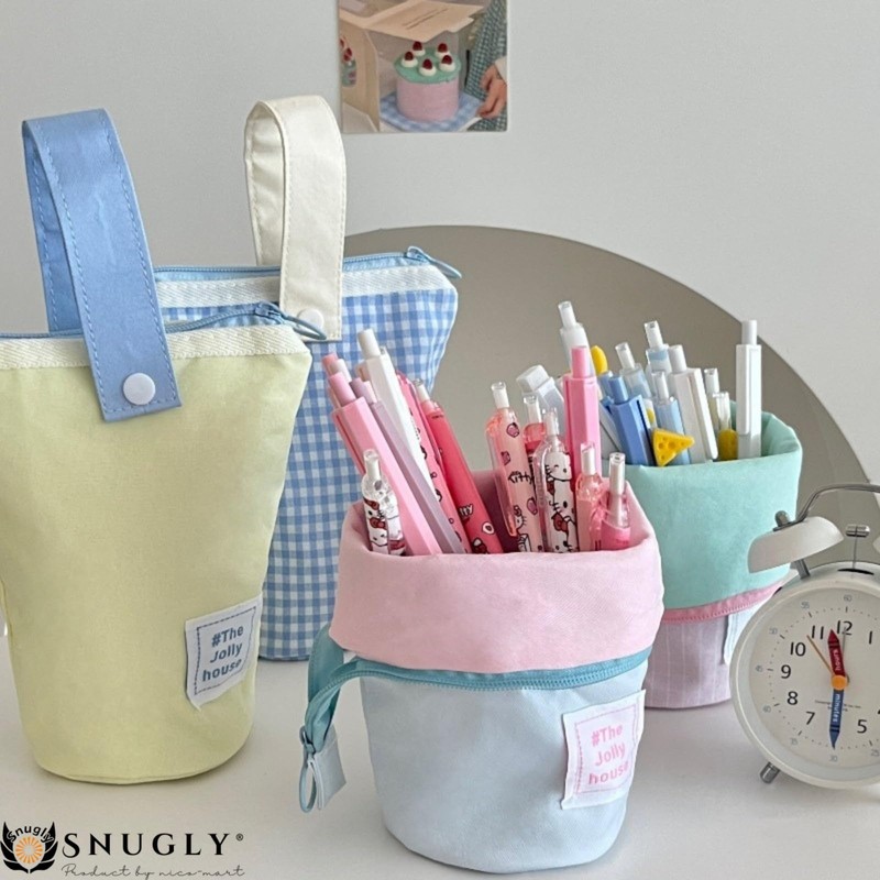 snugly 大容量 ペンケース 多機能 筆箱 ツールペンケース ペン入れケース 文房具収納ポーチ おしゃれ シンプル