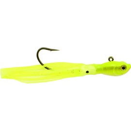 SPRO Fishing SSTJCC-3 Squid tail Jig Fishing lures, Crazy Chartreuse, 3 oz