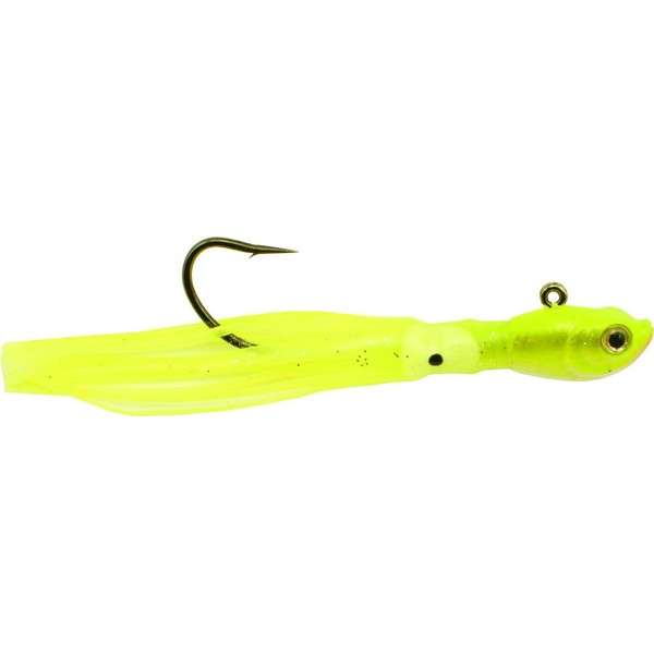 SPRO Fishing SSTJCC-3 Squid tail Jig Fishing lures, Crazy Chartreuse, 3 oz