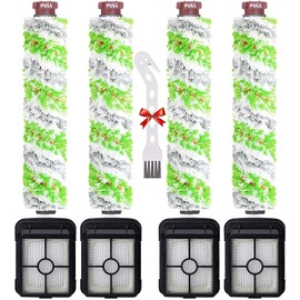 for Bissell CrossWave Pet Pro 2306A CrossWave 1785 Series Replacement Parts 4 Pack 2460 Multi-Surface Pet Pro Cleaner Brush Rolls Tangle-Free+4 Pack 1866 Vacuum Filters Compare to Part 1613568 1608684